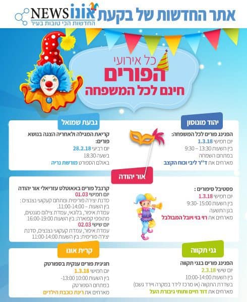 פורים 2018 בבקעת אונו