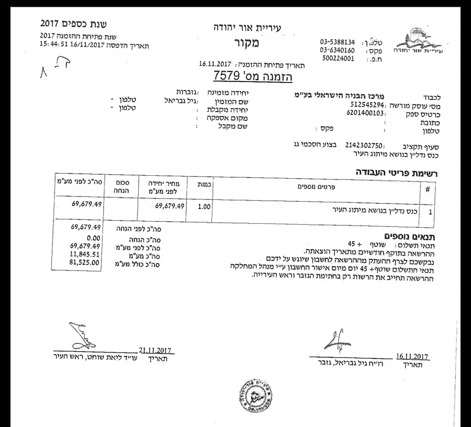 בכירי עיריית אור יהודה באילת