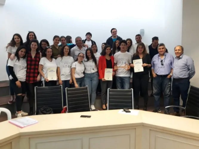 חילופי שלטון מועצת הנוער צילום דוברות העירייה