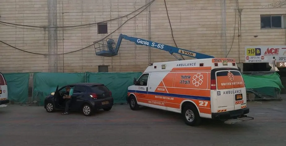 זירת האירוע, יהוד. צילום: דוברות איחוד והצלה