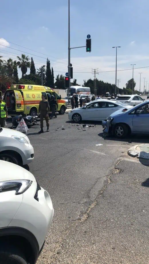 תאונה בכביש 461. צילום: אונו ניוז