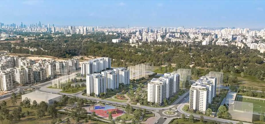 הדמיית פרויקט אשדר פרדס קריית אונו