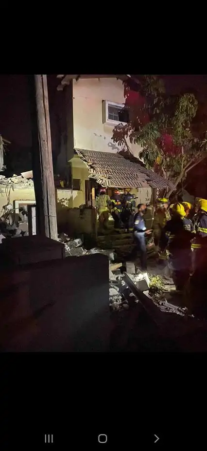 זירת האירוע ביהוד. צילום: דוברות כבאות והצלה דן
