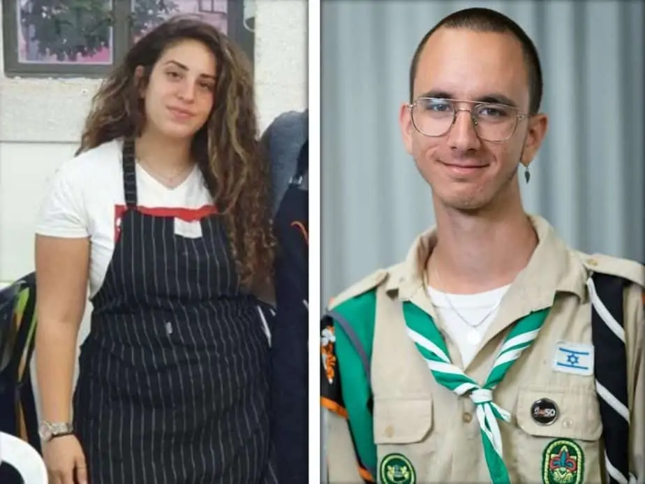 הפעילים המצטיינים איתמר שטרית וחן סקאל. צילום: משרד החינוך