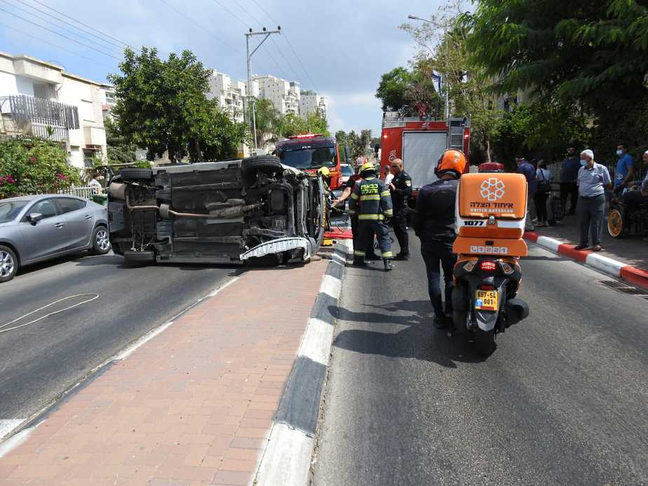 זירת התאונה באור יהודה. צילום: תיעוד מבצעי איחוד הצלה