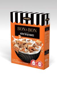 דגני בוקר בון-בון בטעם קרמל מלוח של חברת מאנדיי צילום ברייט מיתוג ושיווק