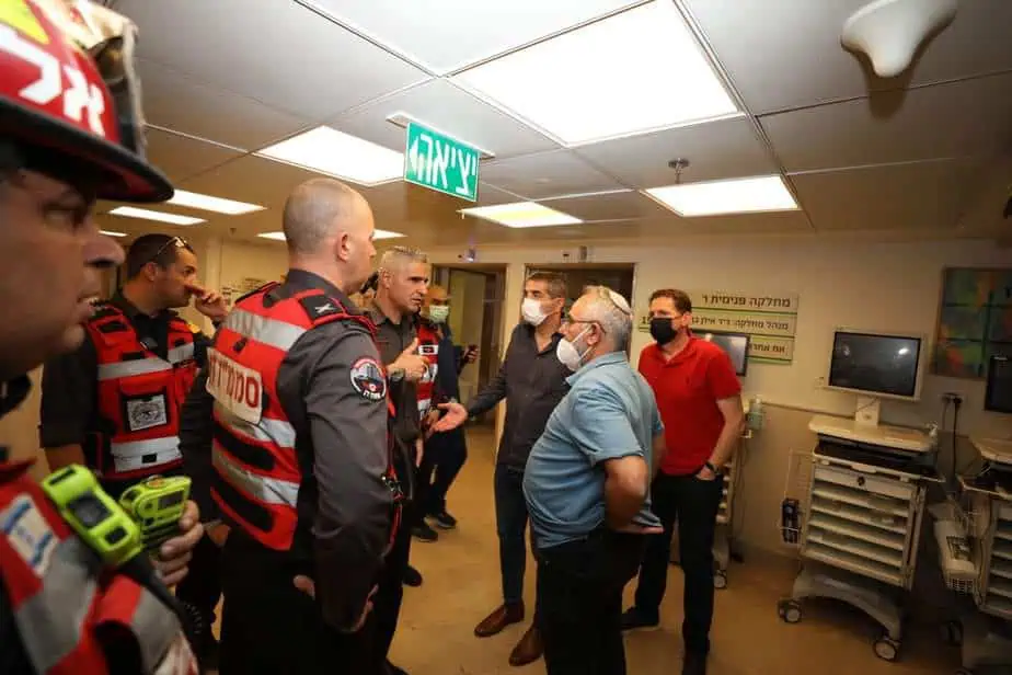 שריפה בביה"ח תל השומר. צילום: תיעוד מבצעי כב"ה, אבנר בן מנחם
