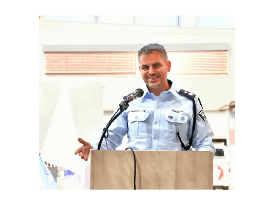 שי תירם. קצין אג"מ במרחב דן (צילום דוברות המשטרה)