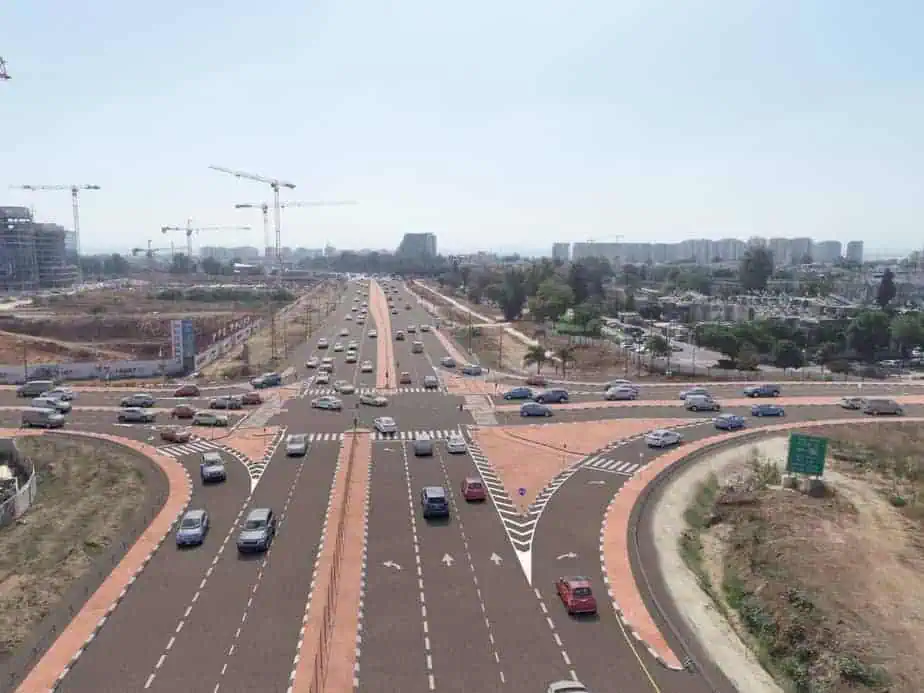 הדמיה צומת בן גוריון-פרס.  באדיבות נת"ע