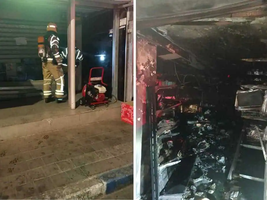 השריפה באור יהודה בערב החג – הצתה מכוונת. קרדיט: תיעוד מבצעי, כבאות והצלה מחוז דן