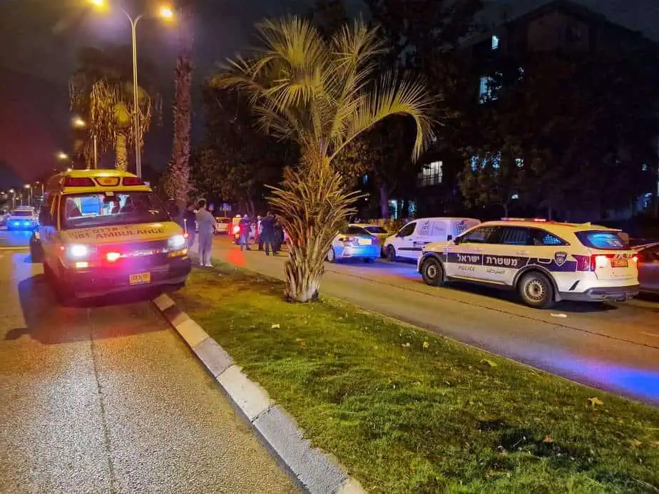 תושבת אור יהודה נפצעה בינוני מירי בתל אביב. צילום דוברות מד"א