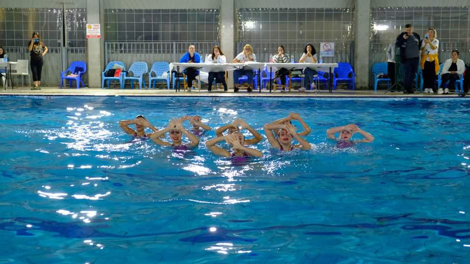 אליפות מכבי ישראל בשחיה אומנותית התקיימה בקריית אונו. צילום: מכבי קריית אונו