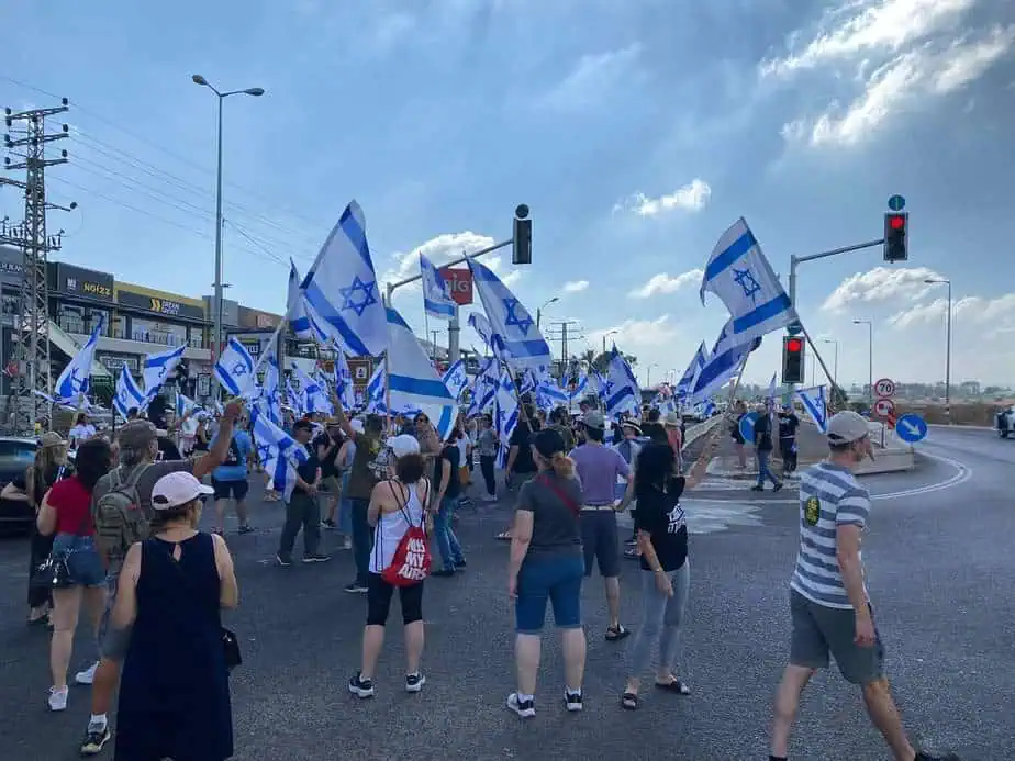 יום השיבוש- מחאה בביג יהוד. צילום פרטי