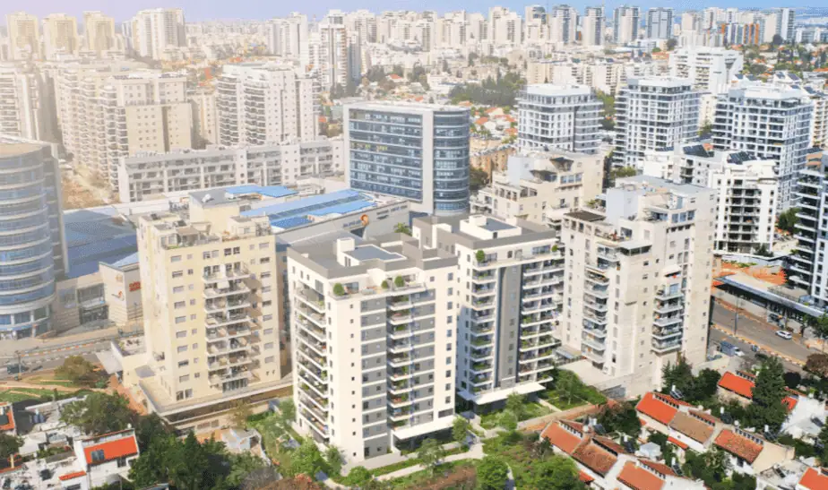 פרויקט הרימון קריית אונו. הדמיה Evolve Media