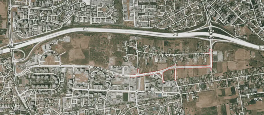 כביש 289 גני תקווה צילום באדיבות עיריית גני תקווה