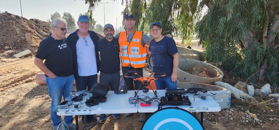 יחידת הרחפנים המתנדבת בקריית אונו. צילום: יחידת הרחפנים