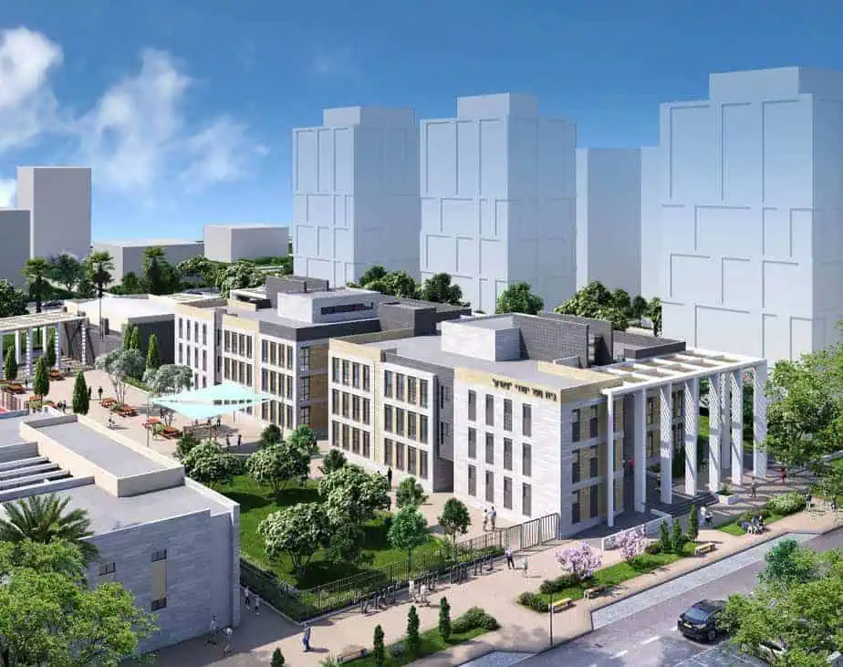 בית ספר ממלכתי חדש בבית בפארק אור יהודה. הדמיה: אלתרמן שפריי אדריכלים