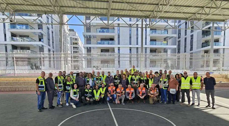 תרגיל חלוקת מים באור יהודה. צילום: דוברות עיריית אור יהודה