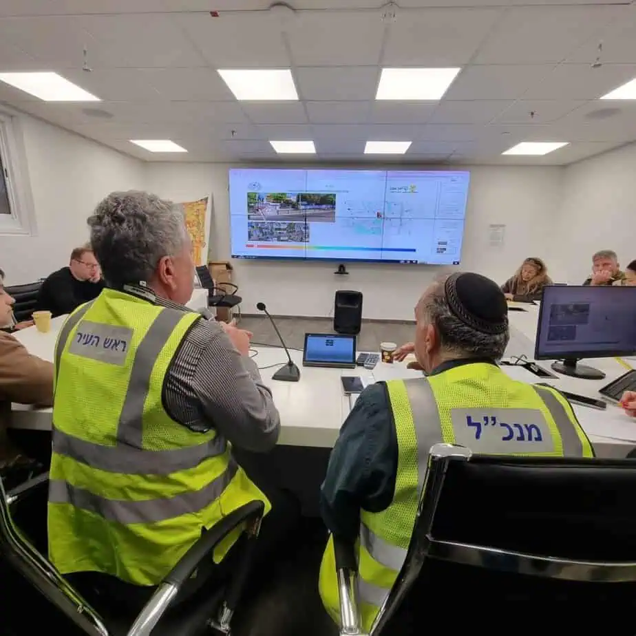 תרגיל חירום בקריית אונו. צילום: ישראל פנחסוב