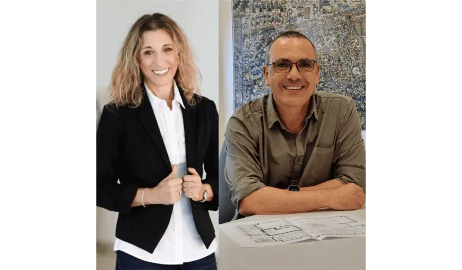 ערן חמו ודליה לין. קרדיט צילום: עיריית גני תקווה