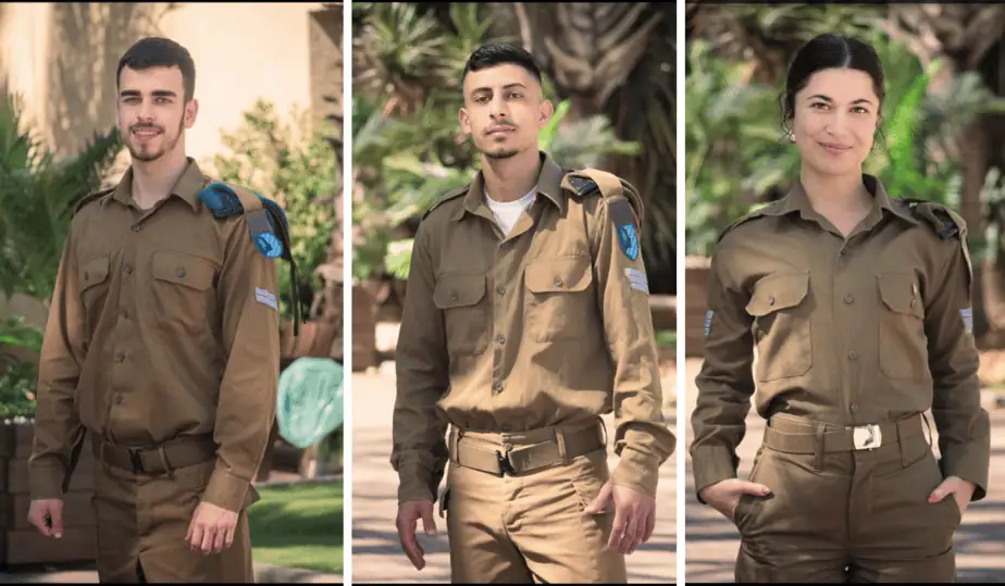 מימין לשמאל סמ״ר ספיר ברק שהם, סמ״ל ליאם יחזקאל ורב״ט אביב גולדברג. צילום: דובר צה"ל