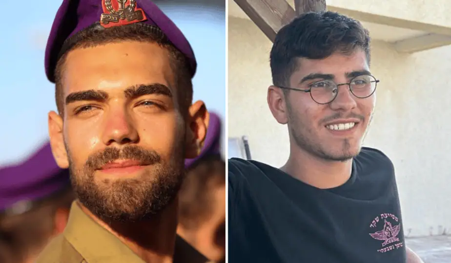 מימין לשמאל: סמ״ר עידו ז'נו ז"ל וברק דניאל הלפרן ז"ל. צילום: דובר צה"ל