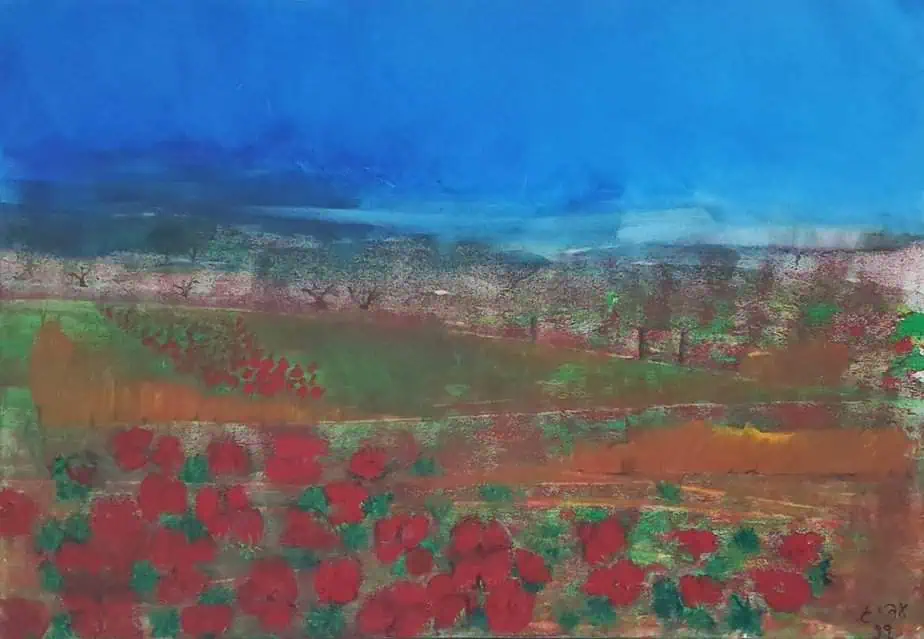 עשור לפטירתה של עדי גולדנברג ז"ל – תערוכה עם יצירותיה בגני תקווה. צילום באדיבות משפחת גולדנברג