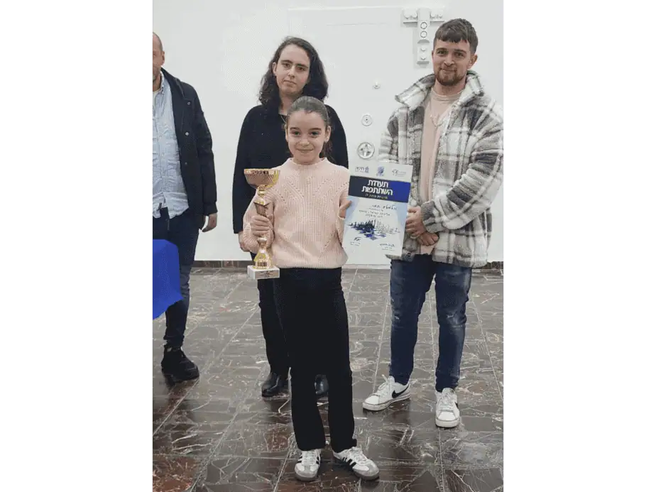 אלופת ישראל בשחמט בקטגוריית גיל עד 9- תמר אלמלם. צילום: איגוד השחמט