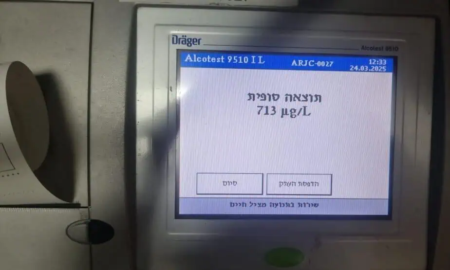בדיקת 'ינשוף' שנערכה ע"י שוטרי התנועה במסובים. צילום: דוברות המשטרה