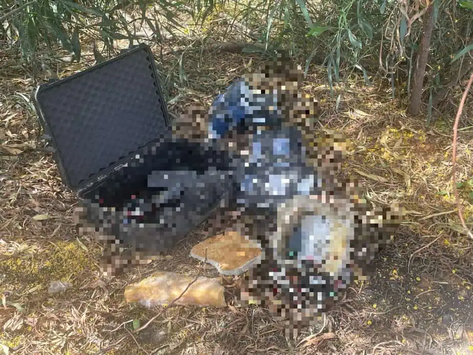 המזוודה שנמצאה. צילום: אונו ניוז