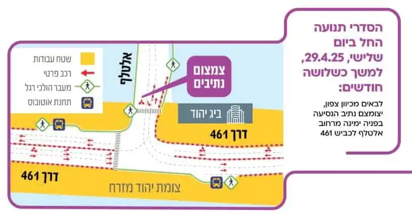הסדר תנועה חדש מיום ג' 29.4.25. צילום: נת"ע
