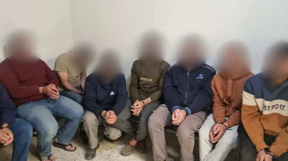 השב"חים שנעצרו. צילום: דוברות המשטרה