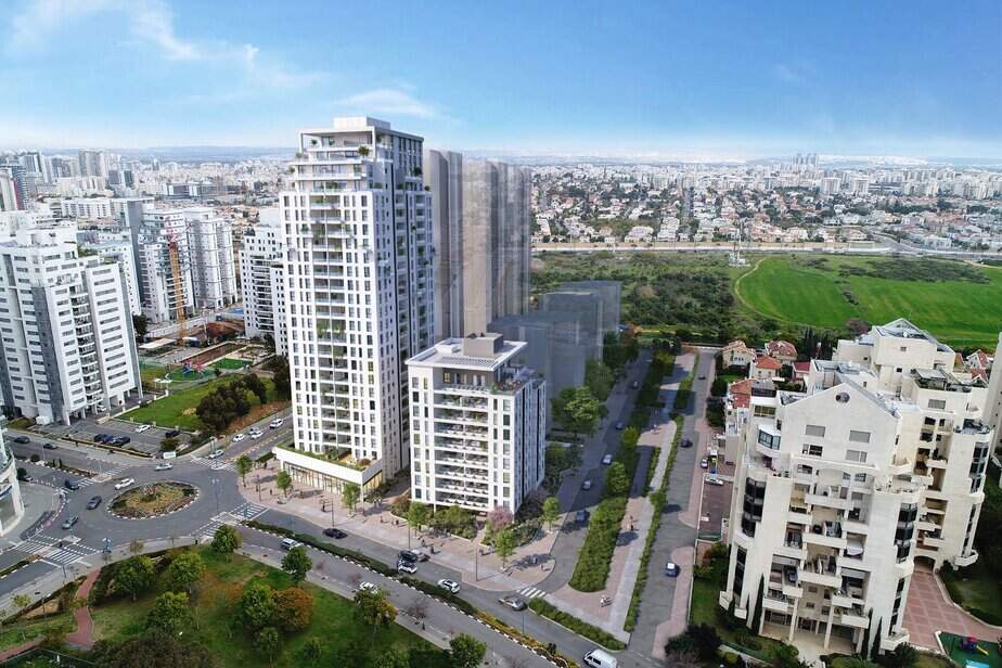 פרויקט מגורים חדש בפינת הרחובות מנחם בגין ויטנברג. קרדיט: אדר' רזיאל אהוד