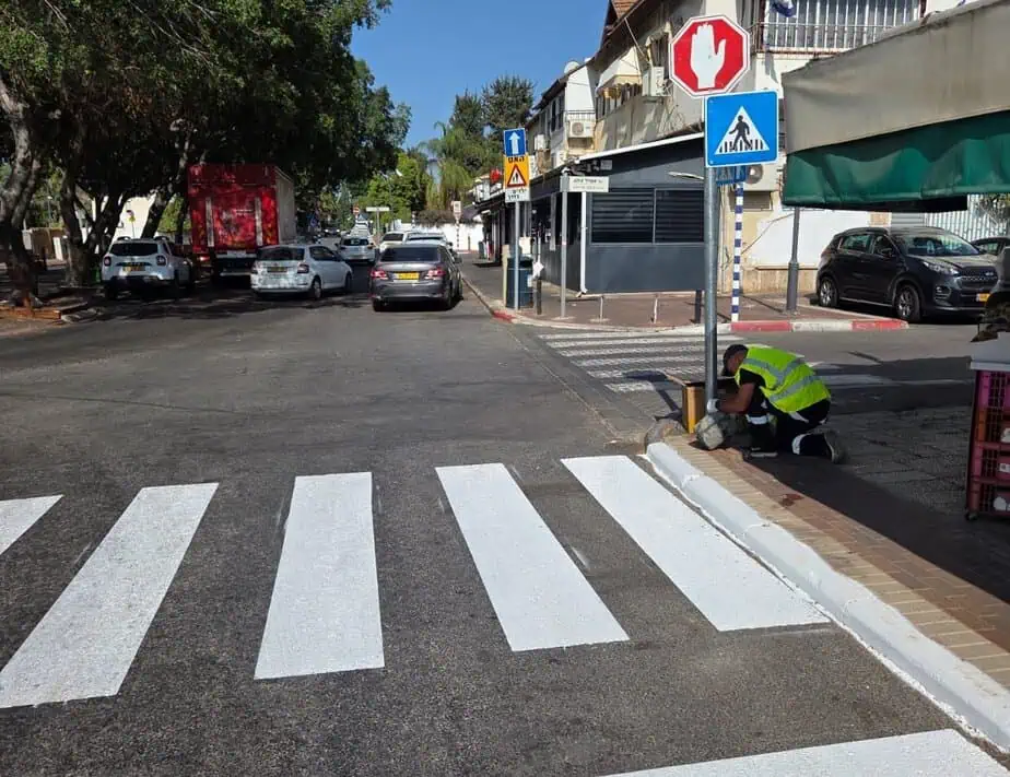 שינויים בהסדרי התנועה בצומת לוס אנג'לס-מרזוק ועזר קריית אונו. צילום: דוברות עיריית קריית אונו
