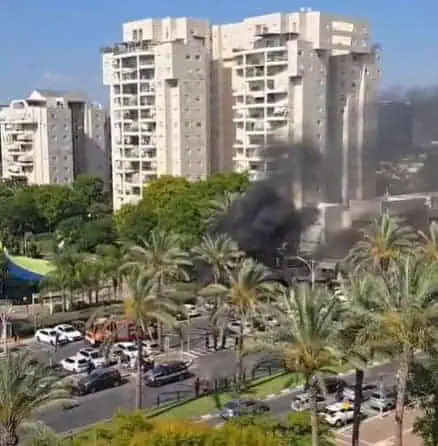 פיצוץ רכב באור יהודה. צילום באדיבות התושבים