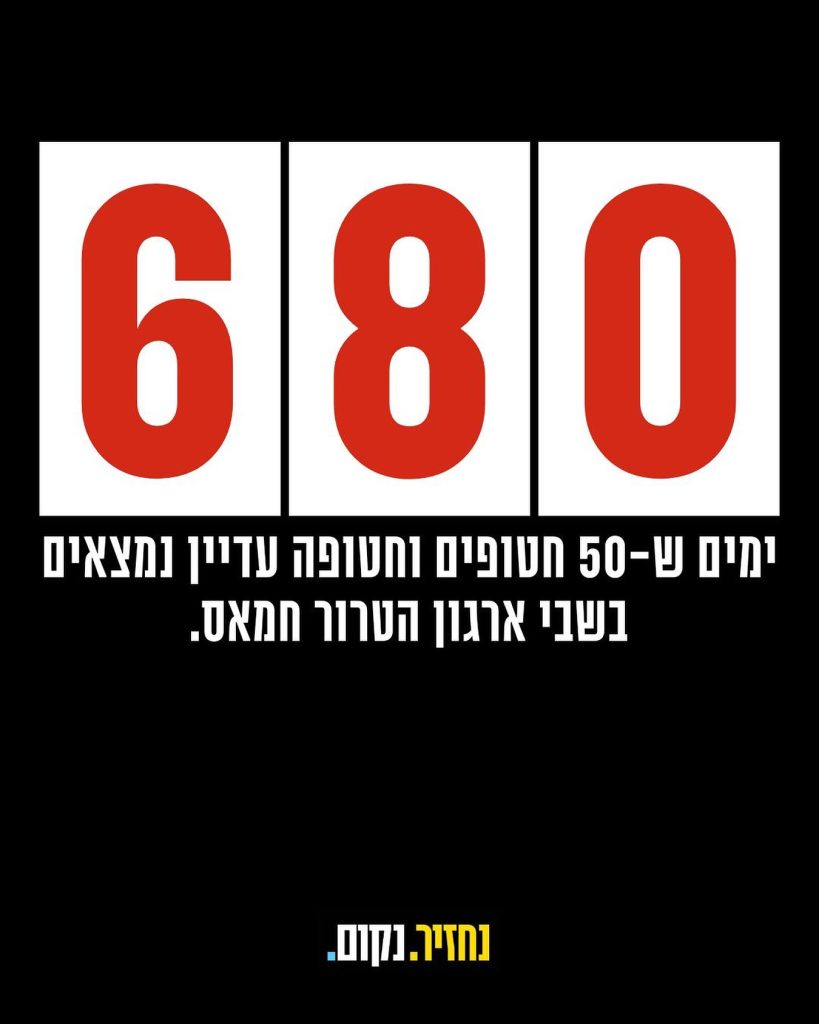 680 יום בשבי.צילום באדיבות מטה המשפחות להחזרת החטופים והנעדרים