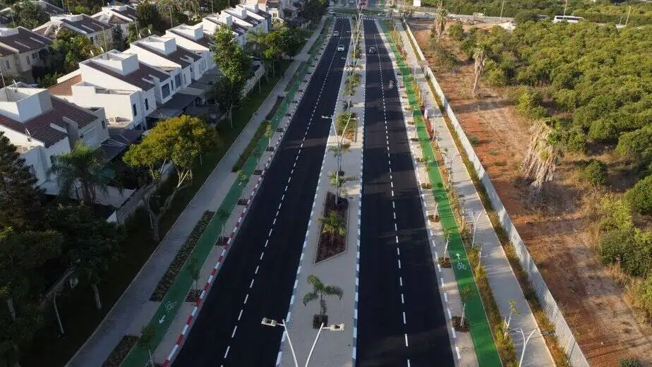 רחוב יגאל אלון באור יהודה כיום.צילום: דוברות עיריית אור יהודה