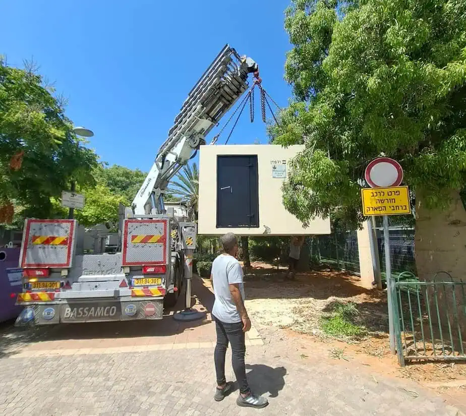 מיגונית בפארק צה"ל בקריית אונו. צילום: דוברות עיריית קריית אונו