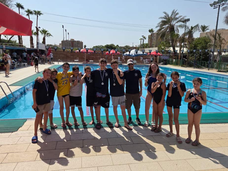 לשחייני מכבי קריית אונו באליפות אילת הפתוחה. צילום באדיבות עמותת מכבי קריית אונו