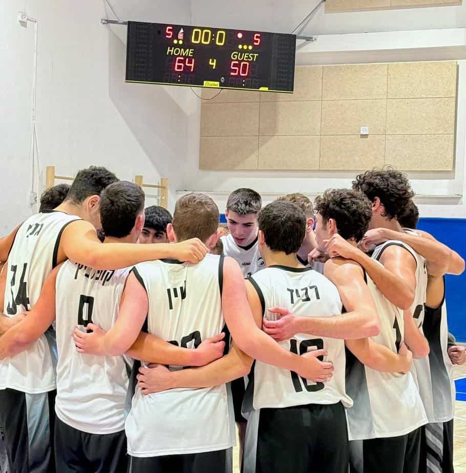 קבוצת הנוער בכדורסל ע.ל.ה יהוד. צילום: לירן אשל.