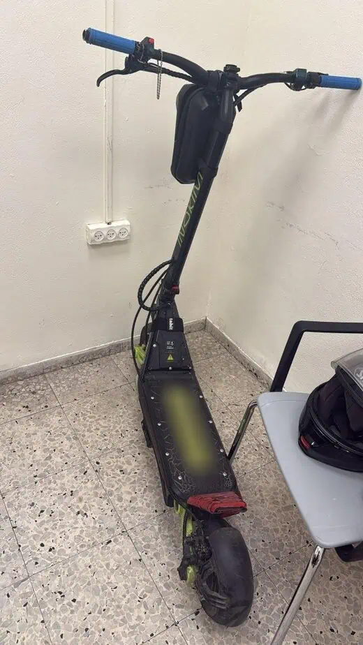 הקורקינט החשוד כגנוב. צילום דוברות המשטרה