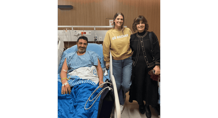 קובי התורם, אשתו הגר והרבנית רחל הבר כלת פרס ישראל. צילום: שמואל לס.