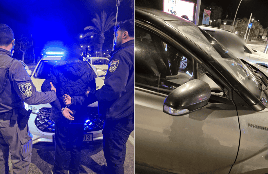 שב"ח חשוד בגניבת רכב באור יהודה. צילום: דוברות המשטרה
