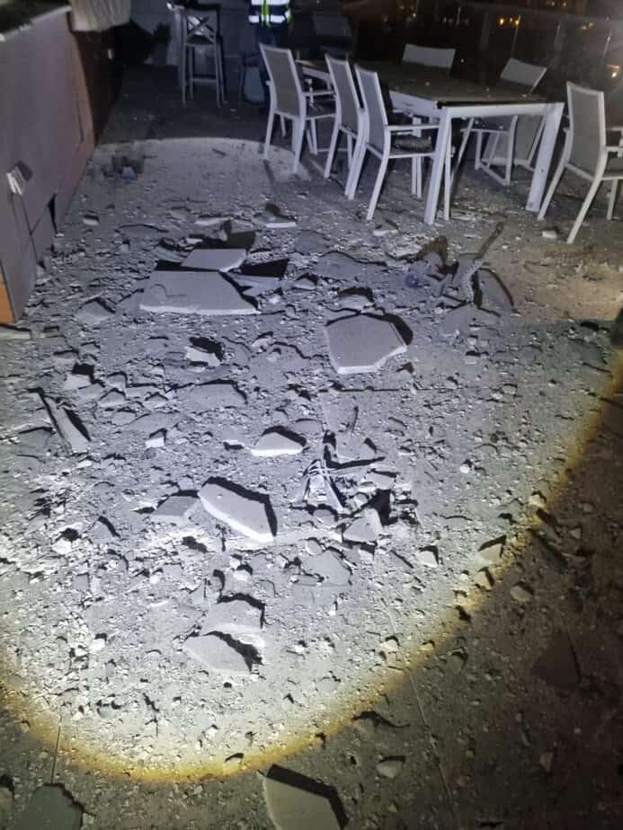 זירת הנפילה בקריית אונו. צילום: עיריית קריית אונו