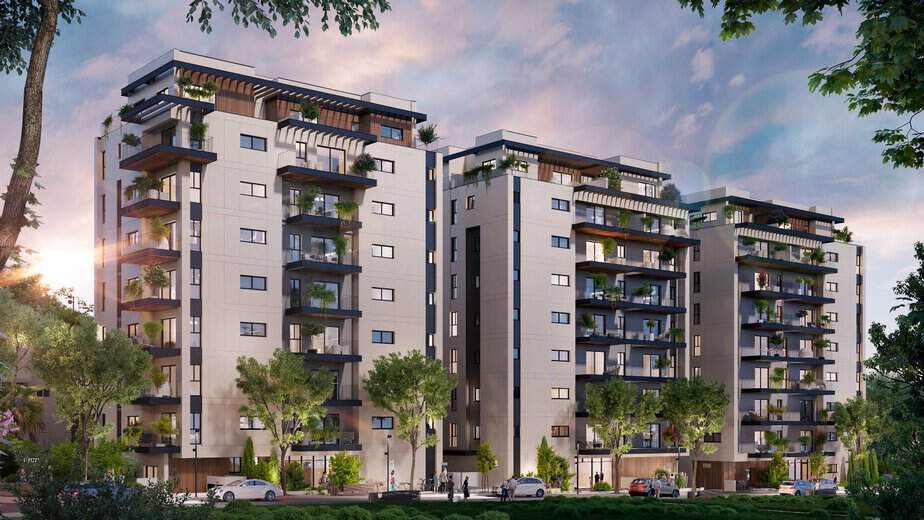 התחדשות עירונית ברחוב הפלמ"ח בגבעת שמואל. קרדיט הדמיה- יזמות ואדריכלות רונן דוידוף