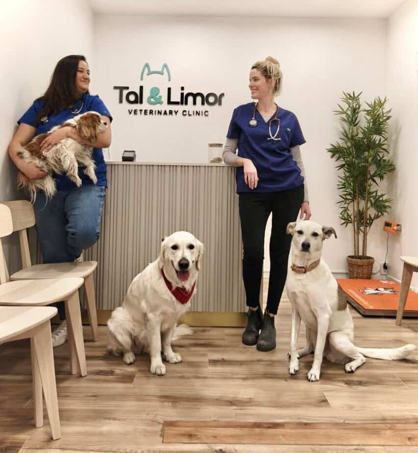 טל ולימור מרפאה וטרינרית בגני תקווה. צילום באדיבות המקום