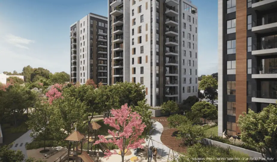 Park Aviv קבוצת אביב- רמת אפעל החדשה. הדמיה: 3dvision