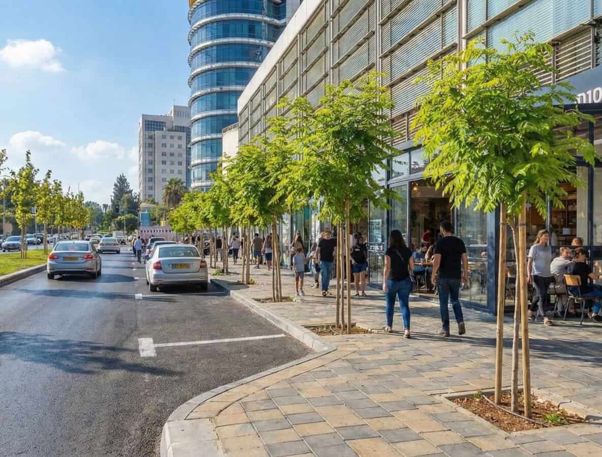 הדמיה לאחר השיפוץ ברחוב שלמה המלך. הדמיה: סיון גרופ