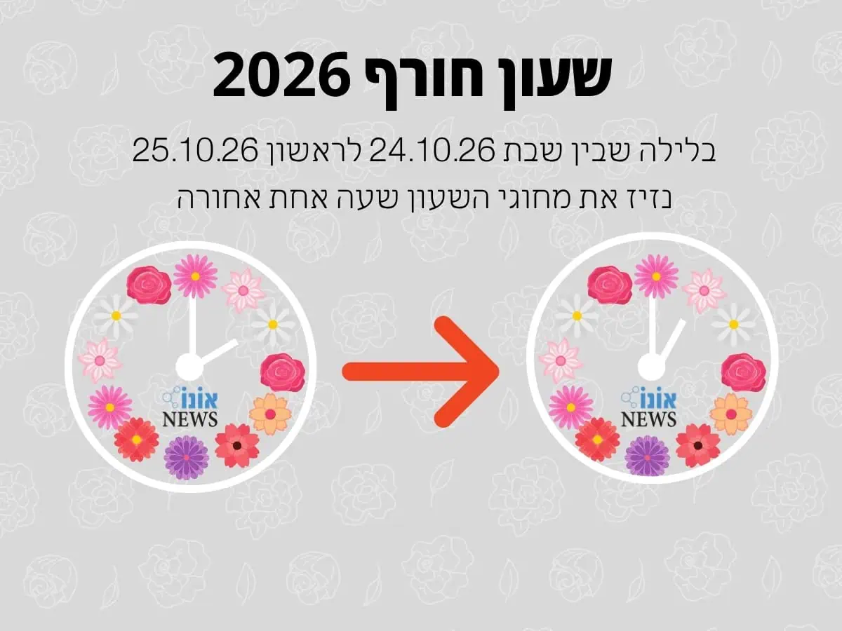 שעון חורף 2026. צילום: אונו ניוז